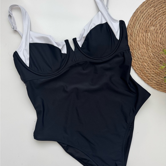 CUPSHE x JoJo Audrey V-Wire Colorblock One-Piece Swimsuit Size XL - Picture 6 of 12